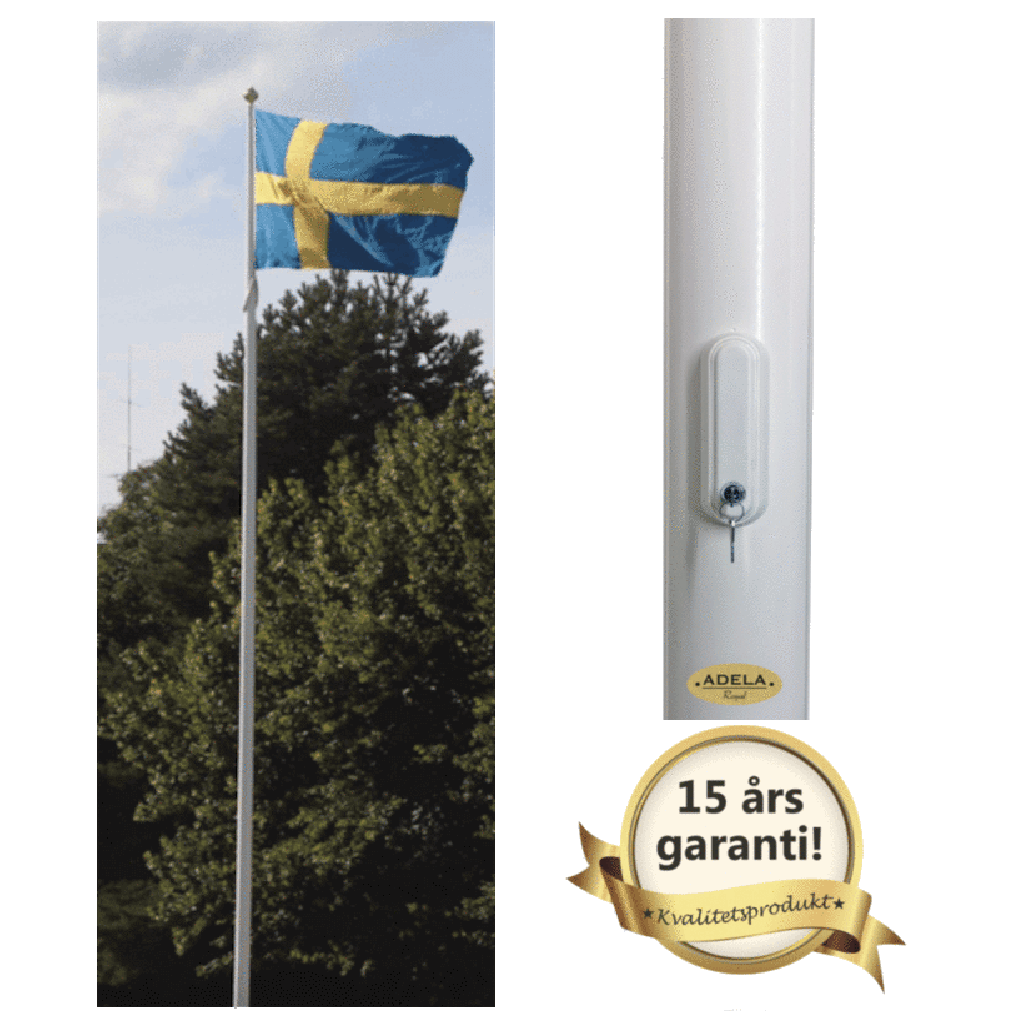 Flaggstång med lås 8 meter
