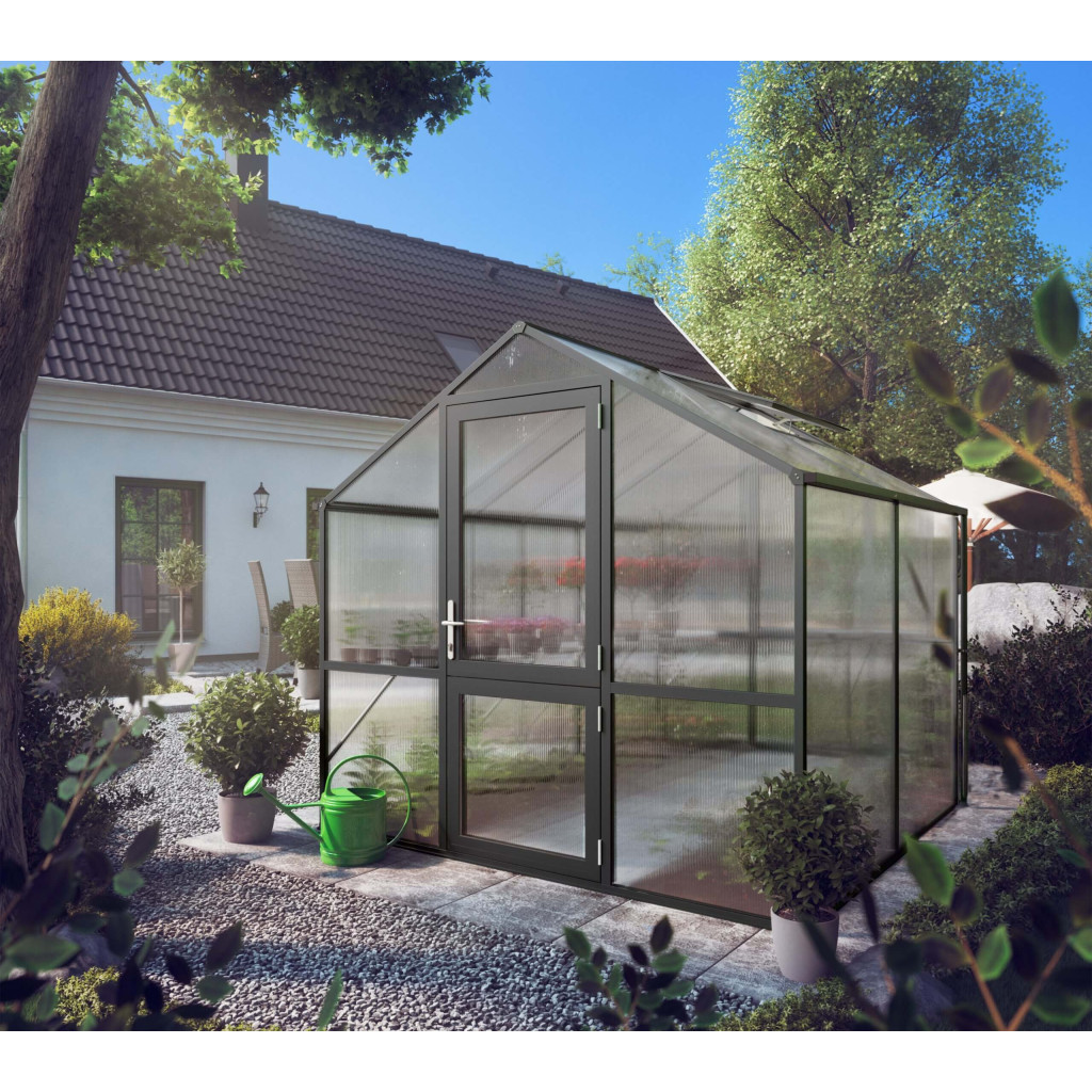 Växthus 5 kvm stormsäkert | KGT Rose II 10 mm kanalplast