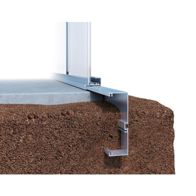 Växthus sockel Rose III i aluminium
