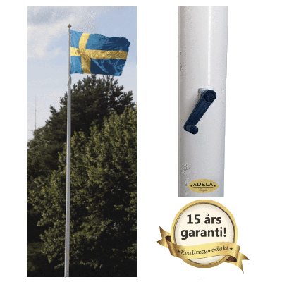 Flaggstång vev 8 meter
