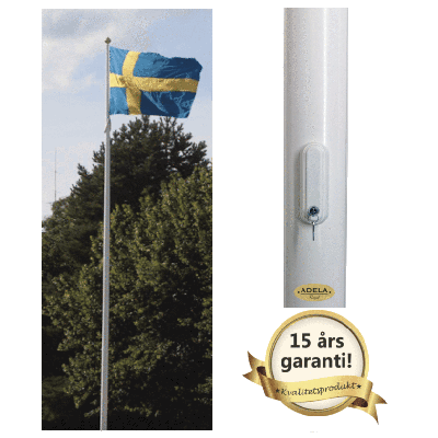 Villa Flaggstång med lås 10 meter