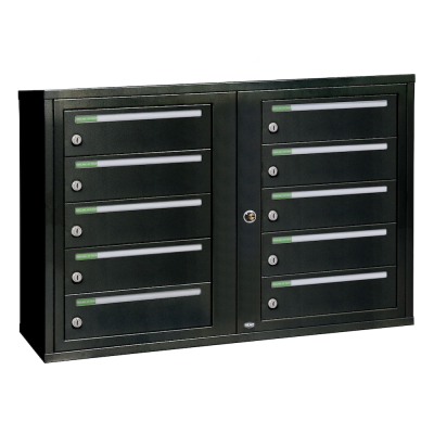 Fastighetsbox Renz Classic 2x5 Liggande Dubbel