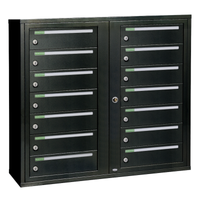 Fastighetsbox Renz Classic 2x7 Liggande Dubbel - 789D001-14