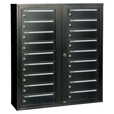 Fastighetsbox Renz Classic 2x9 Liggande Dubbel - 789D001-18