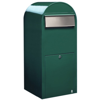 Postlåda BOBI JUMBO - Grön RAL 6005 med rostfri lucka