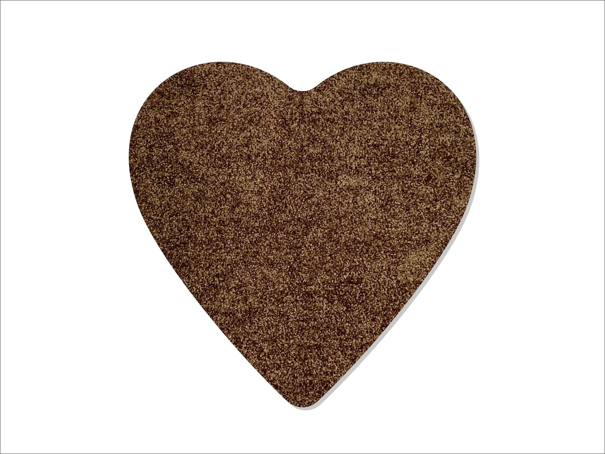 Dörrmatta hjärta Amore Keilbach 78x78cm - Brun 04 4345