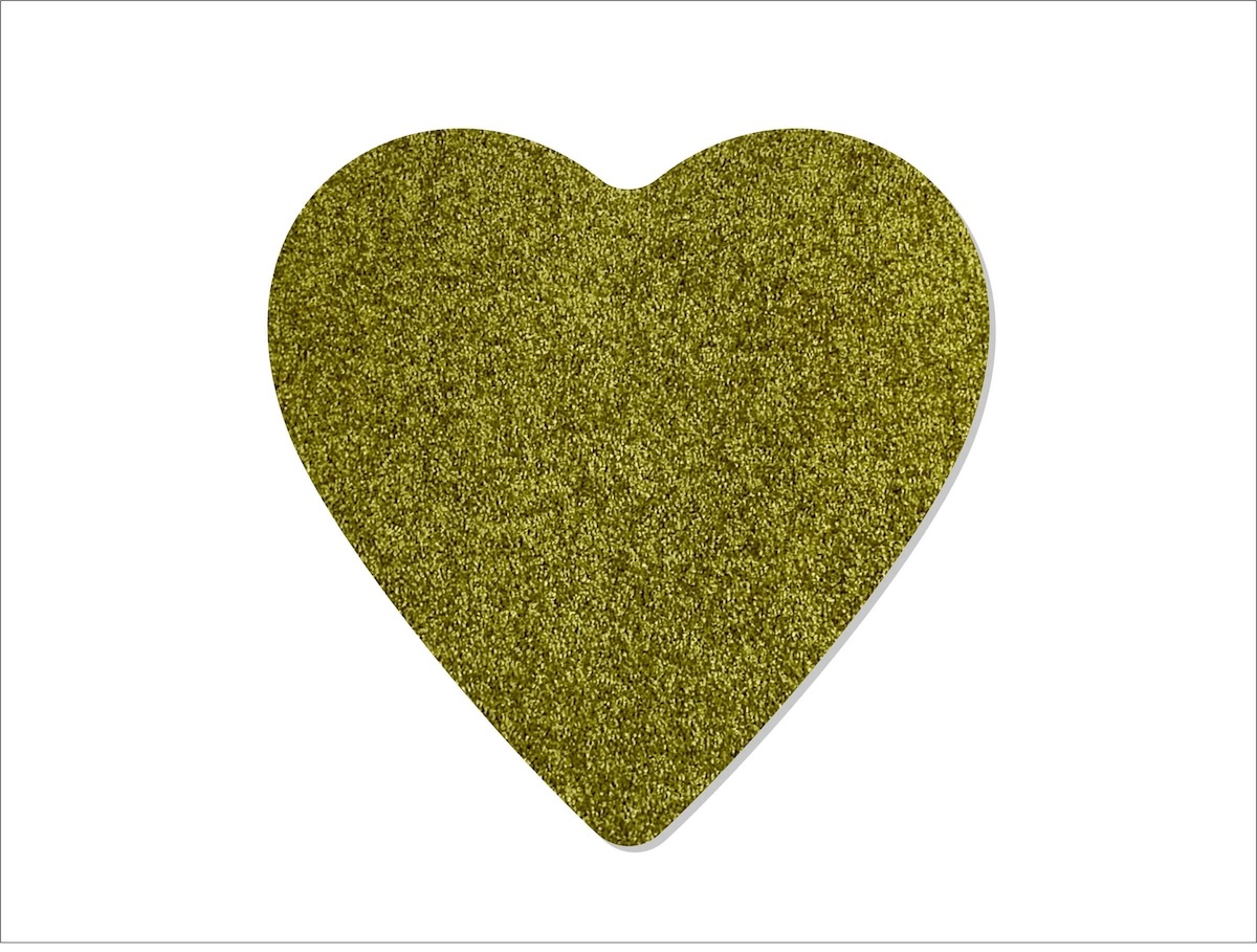 Dörrmatta hjärta Amore Keilbach 78x78cm - Grön 04 4365