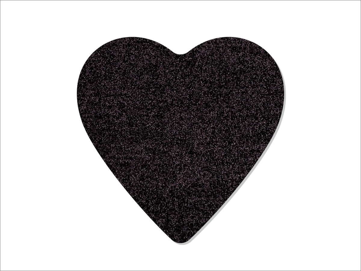 Dörrmatta hjärta Amore Keilbach 78x78cm - Svart 04 4315