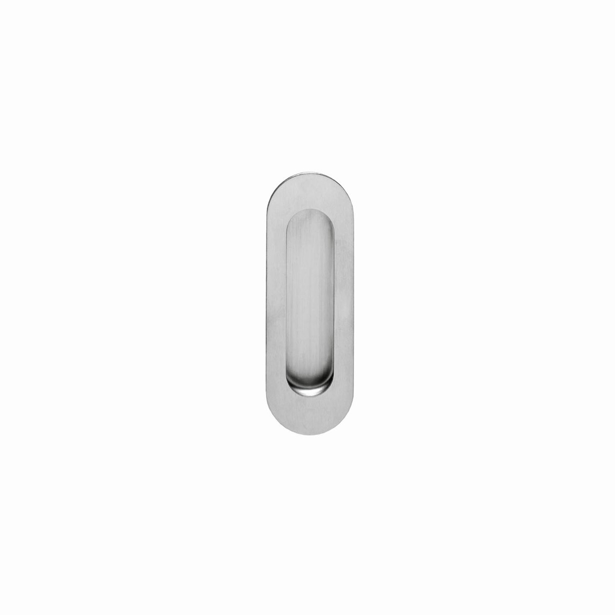 Draghandtag Oval 120X40 till skjutdörr - Rostfritt 0035.447681