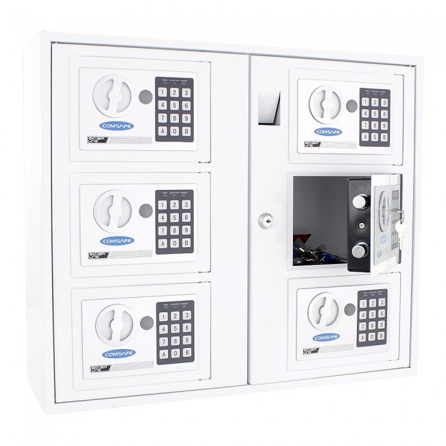 NYCKELSKÅP MED INKAST KODLÅS Keysystem 6 - Vit T05380
