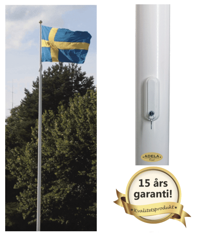 Flaggstång 10 meter Adela Royal Lås - 103105