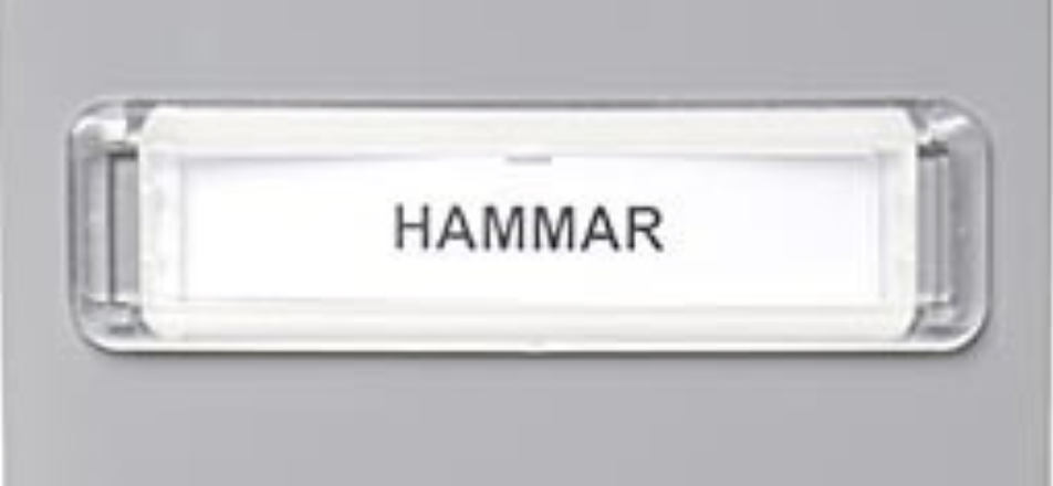 Namnskylt till Klämma tidningshållare - 5 pack