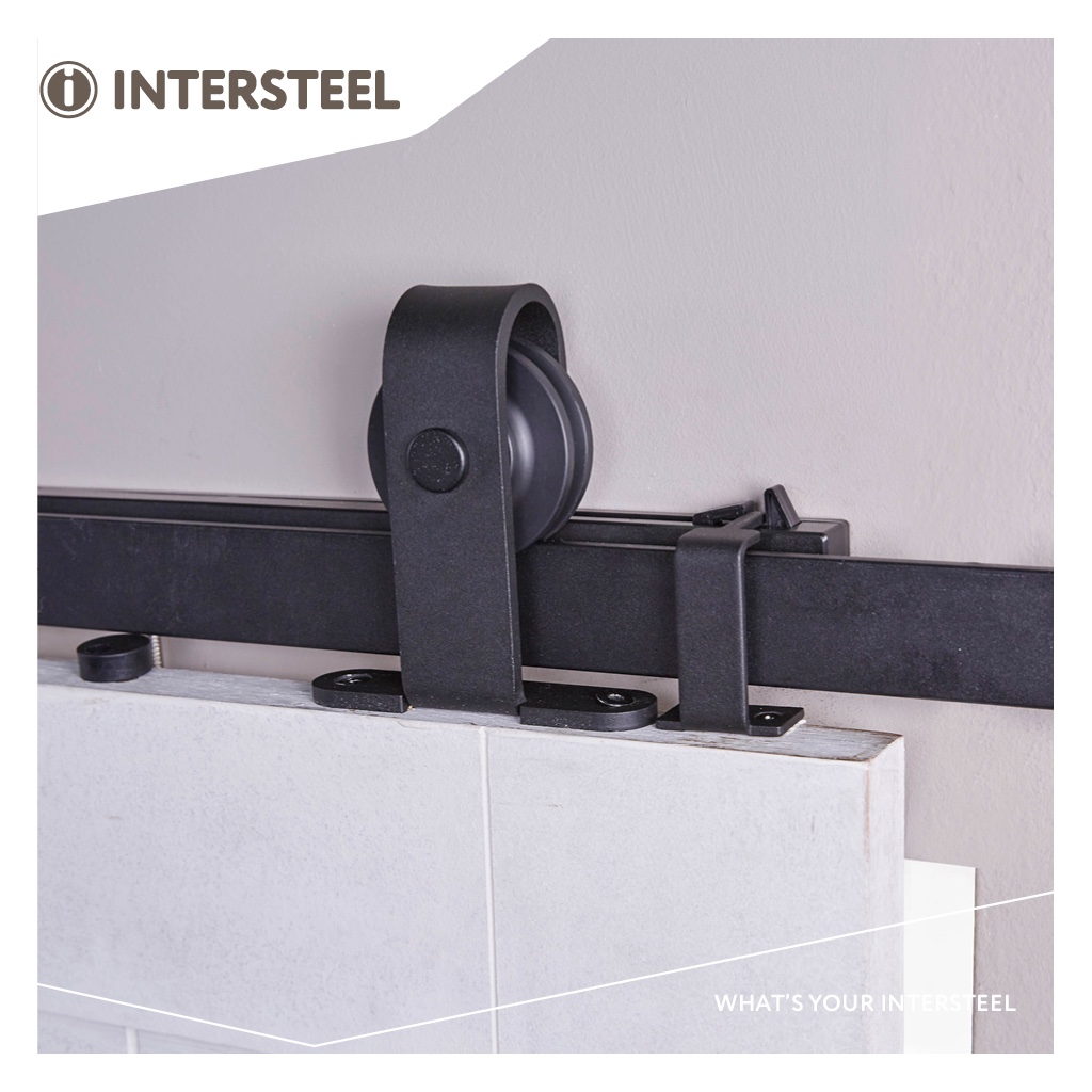 SKJUTDÖRRSBESLAG komplett Basic Top Matt Svart - 0023.450100