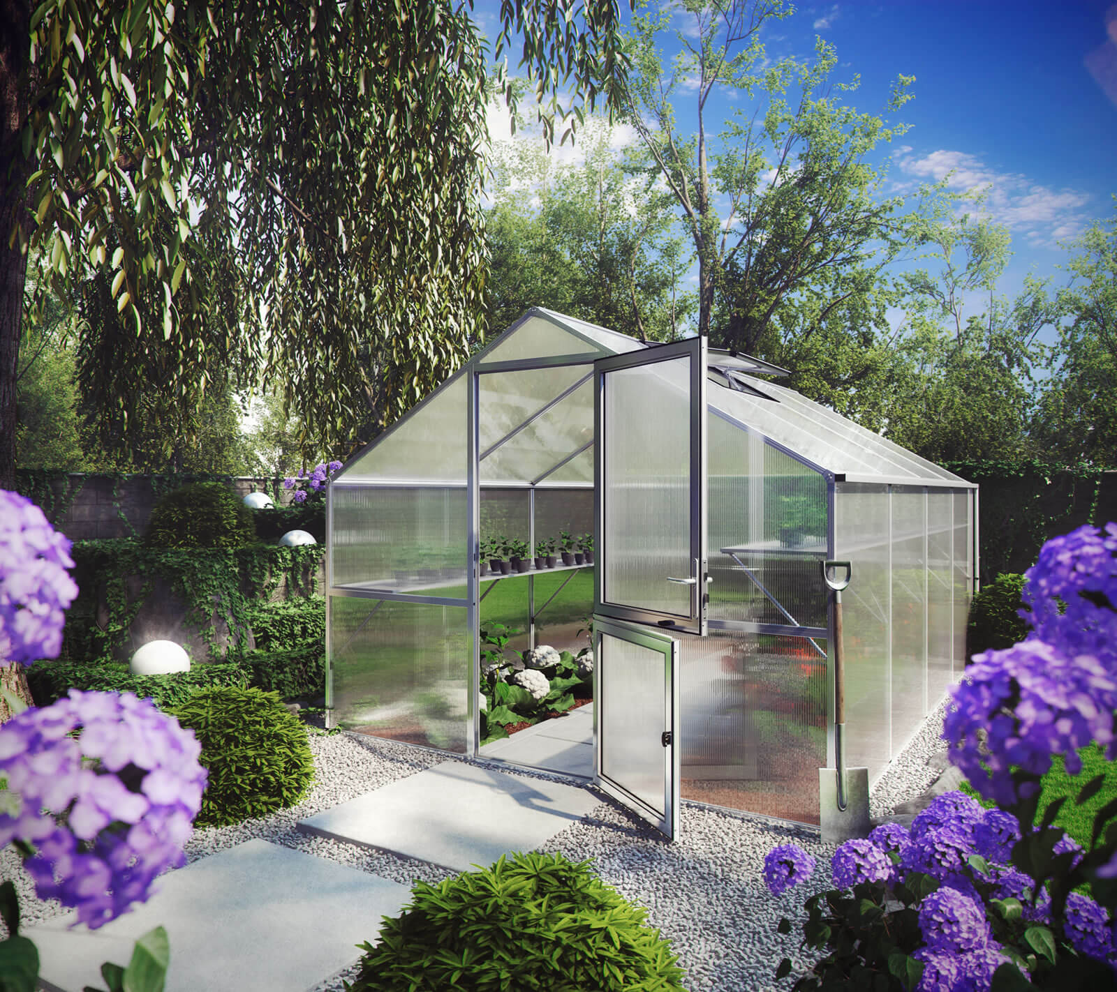Växthus Orchidee IV 13 kvm - Stormsäkert växthus med hög kvalitet