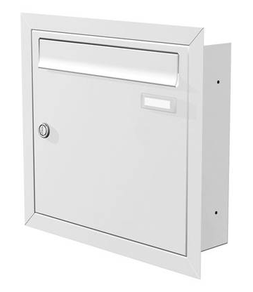 Inbyggnadspostlåda Max-Knobloch UP10-110-WE - Trafikvit RAL9016