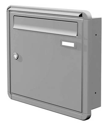 Inbyggnadspostlåda Max-Knobloch UP10-120-GA - Aluminiumgrå RAL9007